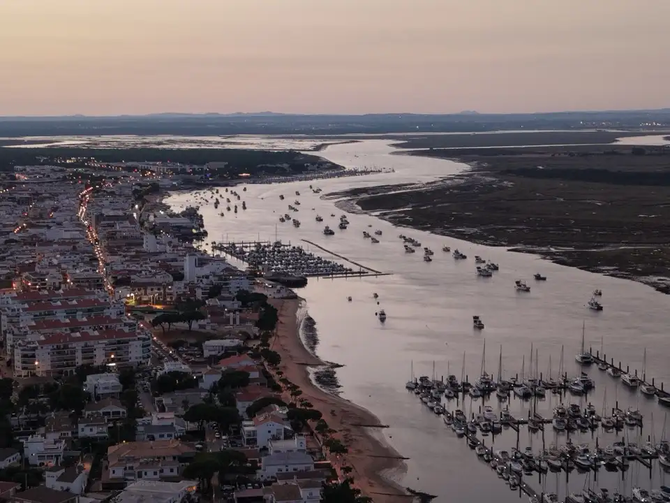 El Rompido marina, seen from a drone